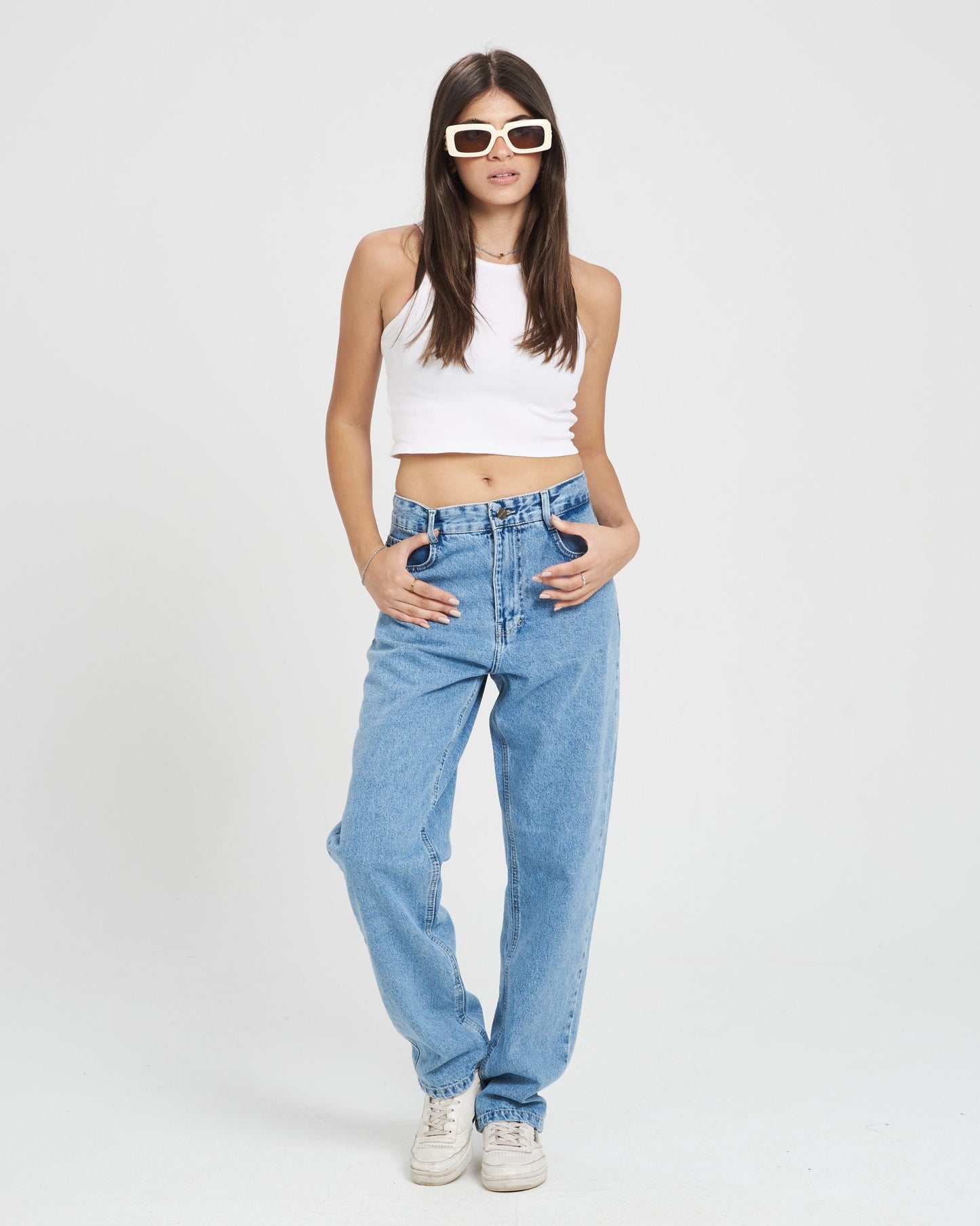 Light Blue Unisex Wide Leg Jeans
