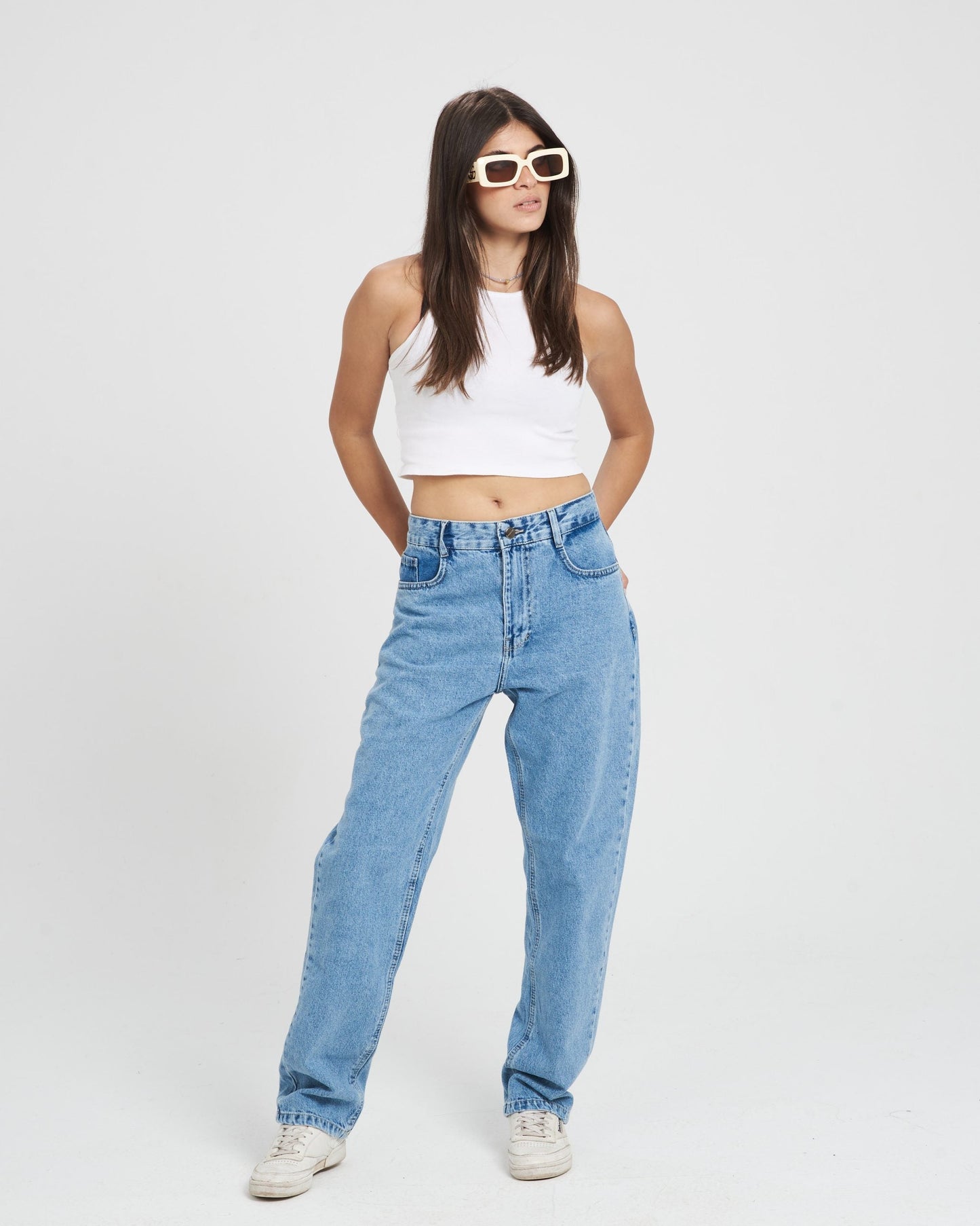 Light Blue Unisex Wide Leg Jeans