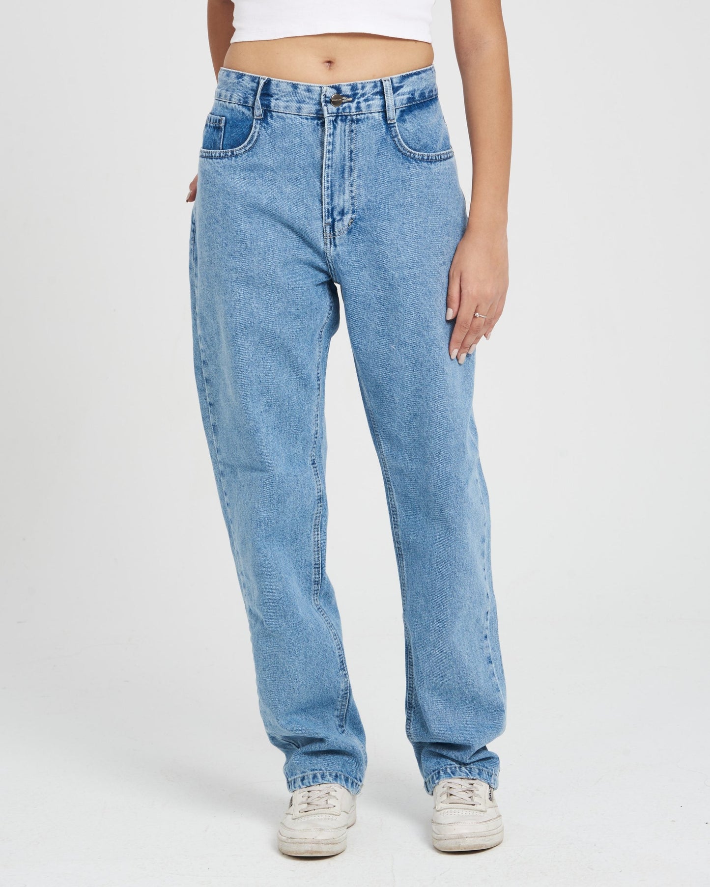 Light Blue Unisex Wide Leg Jeans