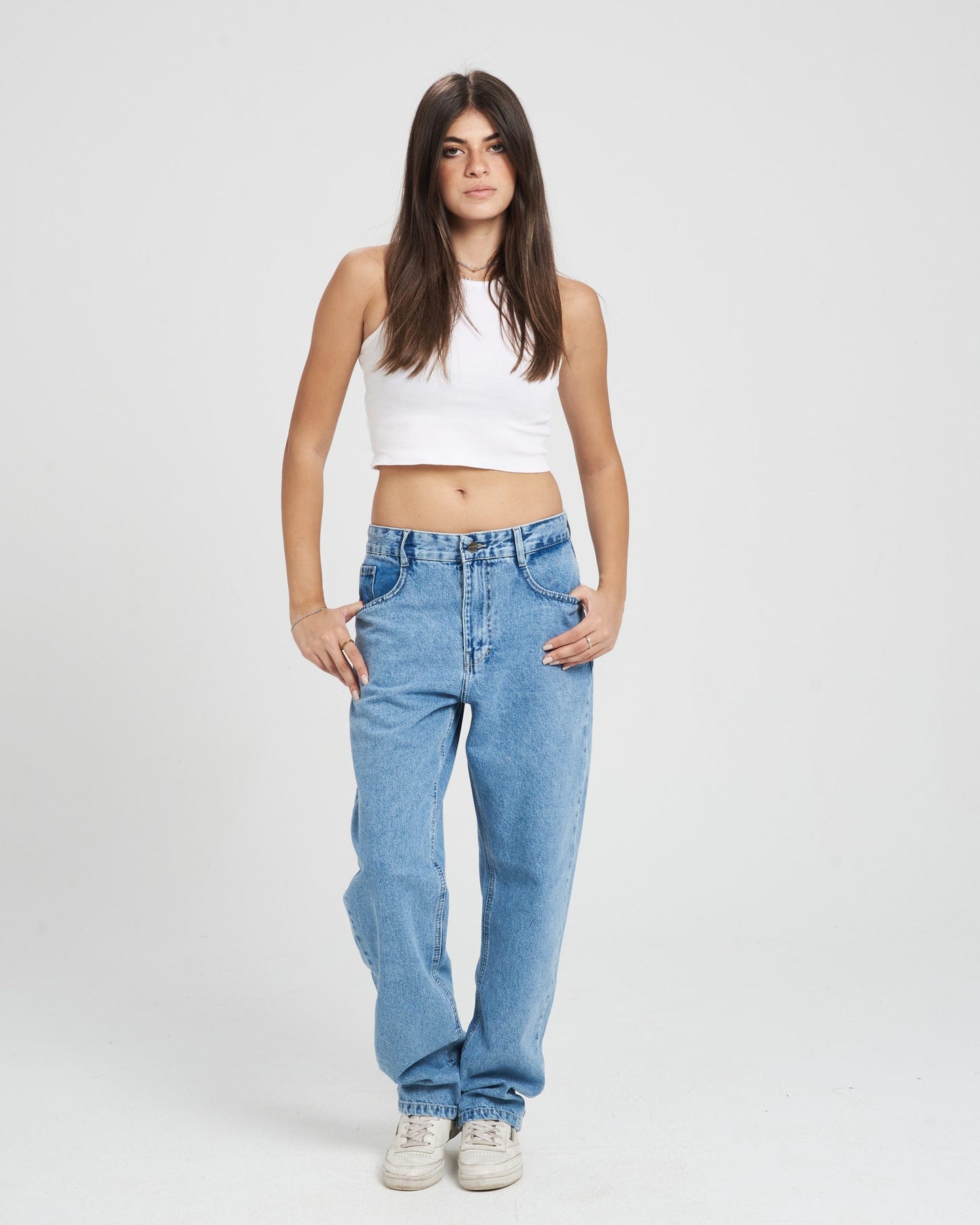 Light Blue Unisex Wide Leg Jeans
