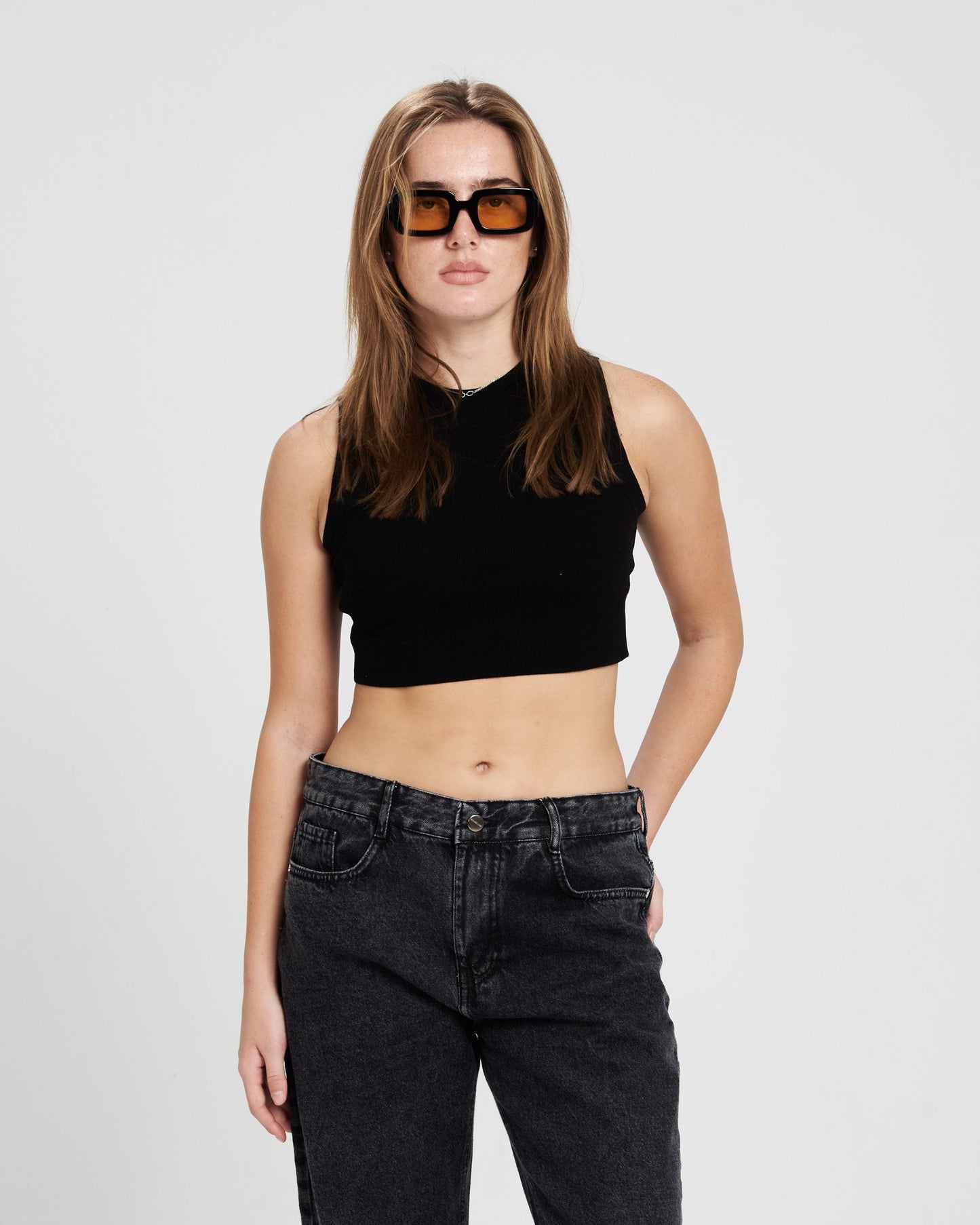 Washed Grey Unisex Wide Leg Jeans