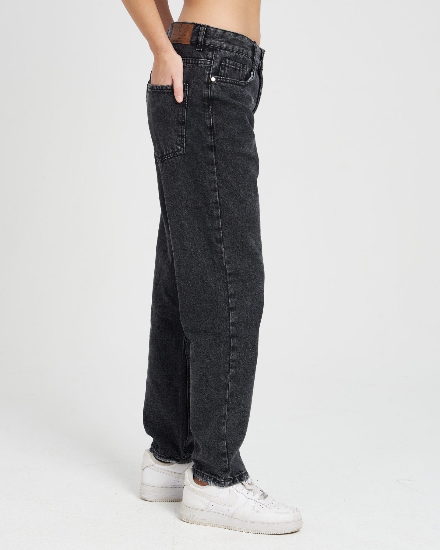 Washed Grey Unisex Wide Leg Jeans