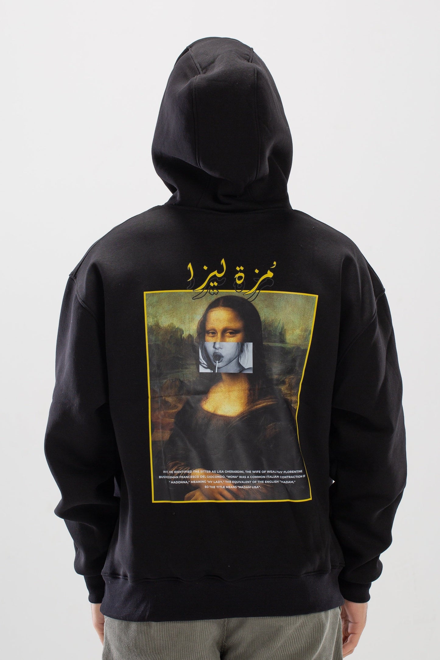 Moza lisa oversized black hoodie